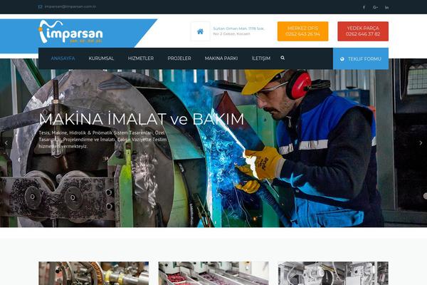 Industrial theme site design template sample