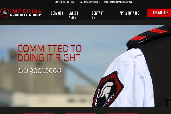 Imperial theme site design template sample