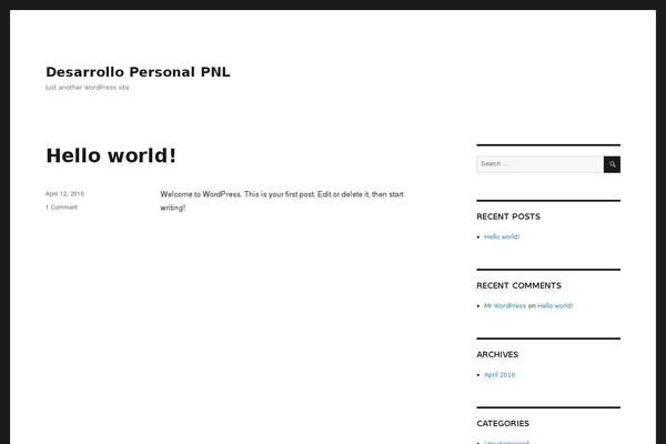 Twenty Sixteen theme site design template sample