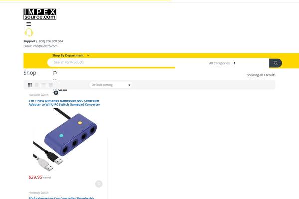 Electro-child theme site design template sample
