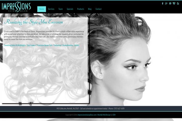 Impression theme site design template sample