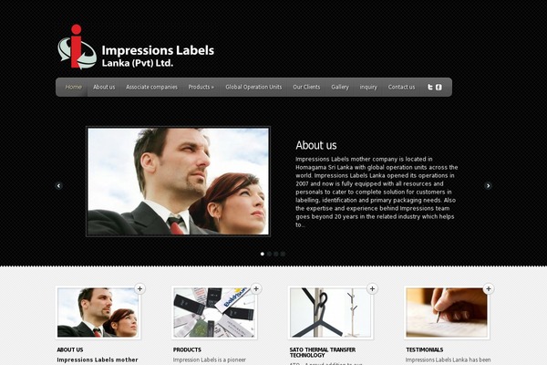Feather theme site design template sample