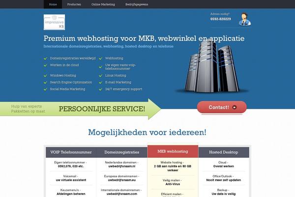 Webhosting theme site design template sample