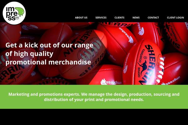 Impress theme site design template sample