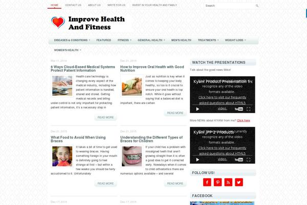 HealthPress theme site design template sample