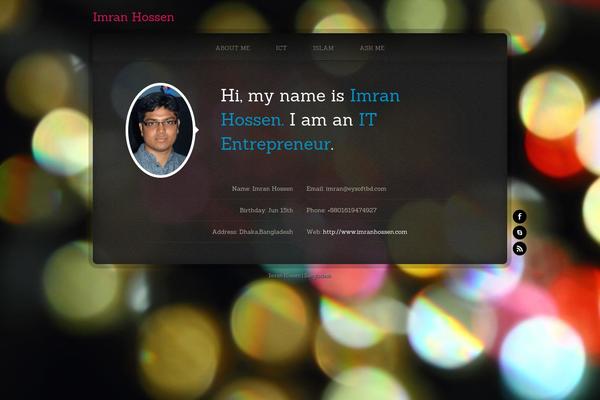 imranhossen.com site used Rt-portfolio