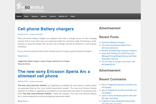Light theme site design template sample