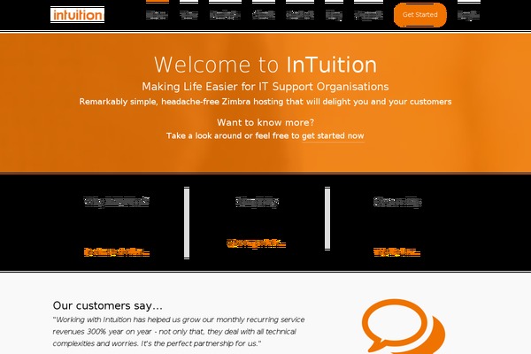 Intuition theme site design template sample