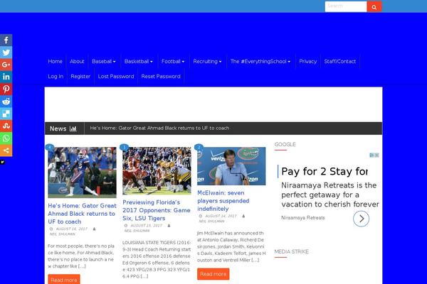 Site using Mobile sharing toolbar (share via Facebook, Twitter, etc..) plugin