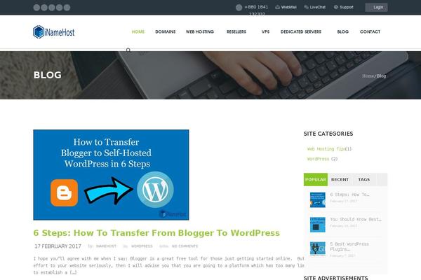 WordPress website example screenshot