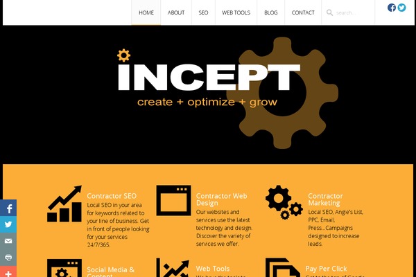 Infinite theme site design template sample