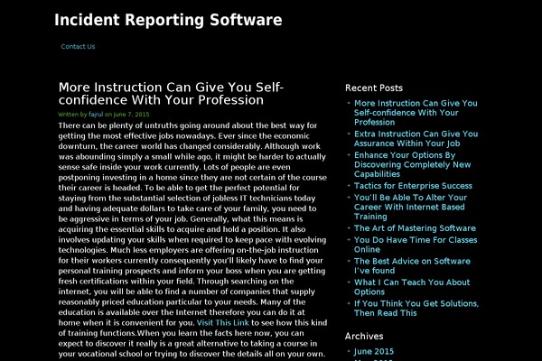 incidentreportingsoftware.info site used Clean Black