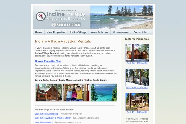 inclinevacationrentals.com site used Beautiful-day