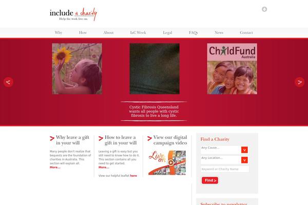 includeacharity.com.au site used Include-charity