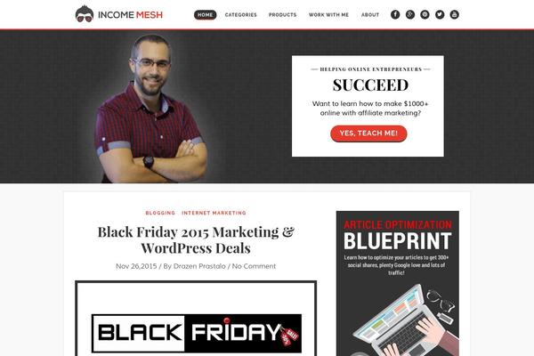 Thrive theme site design template sample