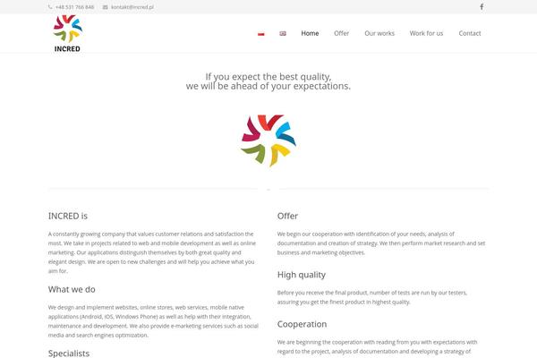 Impreza theme site design template sample
