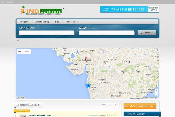 Vantage theme site design template sample