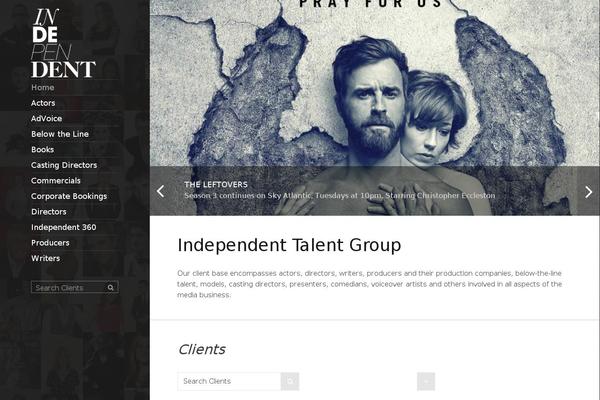 Independent theme site design template sample