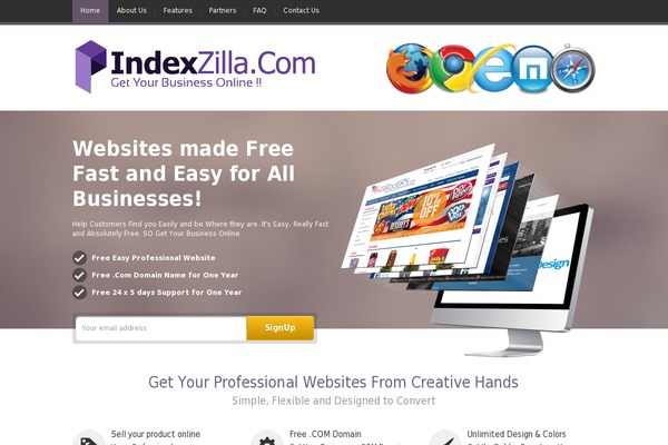 JustLanded theme site design template sample