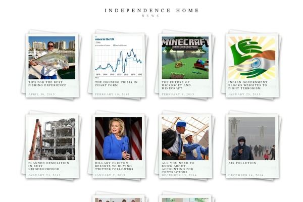 Polaroids theme site design template sample