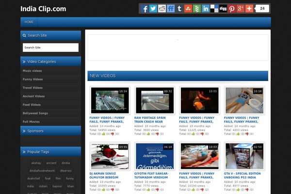 indiaclip.com site used Wpvideotube