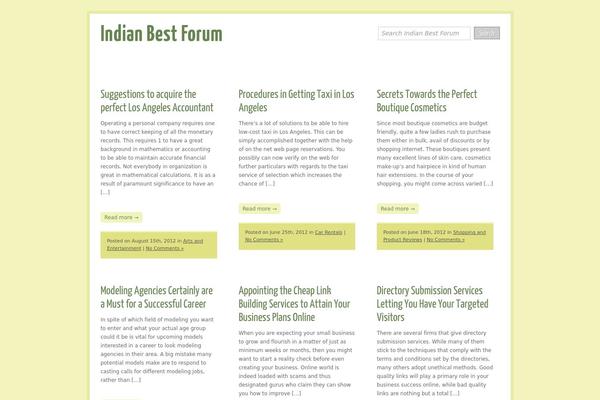 Greenleaf theme site design template sample