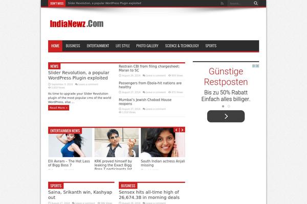 Jarida theme site design template sample
