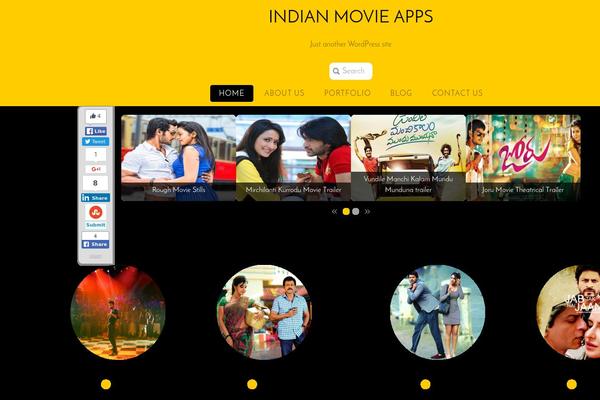 Flat theme site design template sample