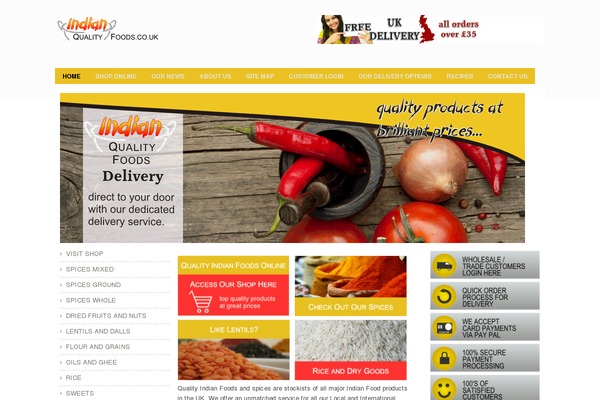 indianqualityfoods.co.uk site used Techgo
