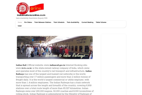 indianrail.ind.in site used Pupul