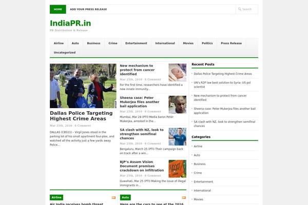 Newswire theme site design template sample