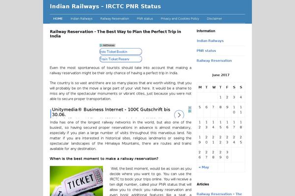 indiarailways.co.in site used Zakra