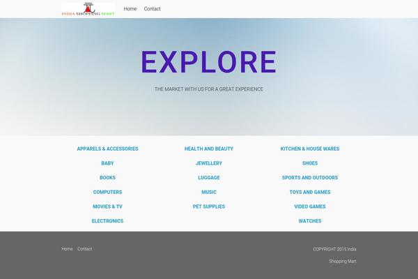 Tesseract theme site design template sample