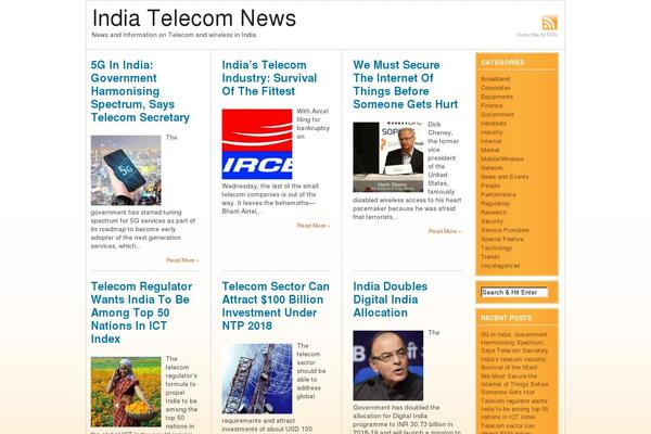 indiatelecomnews.com site used Feed Me, Seymour