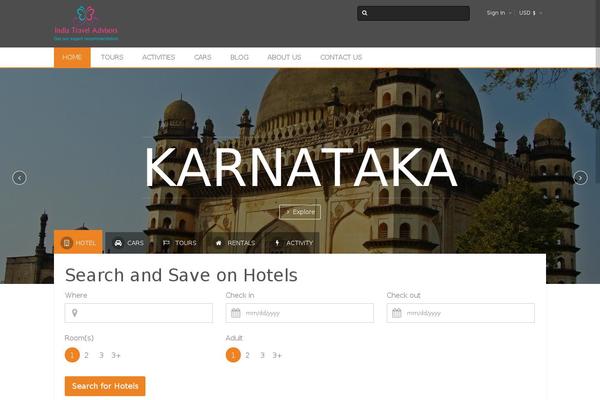Traveler theme site design template sample