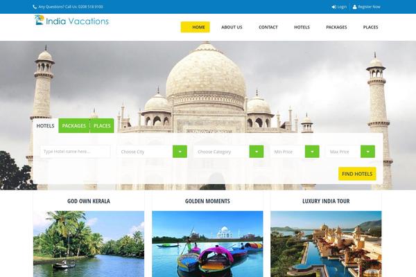 Trendy Travel theme site design template sample