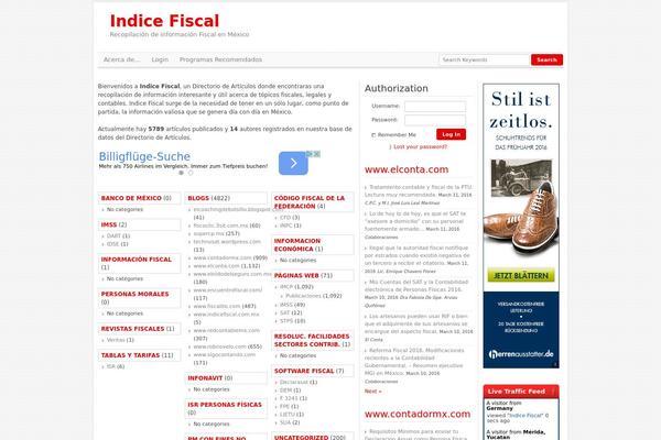 Article Directory theme site design template sample