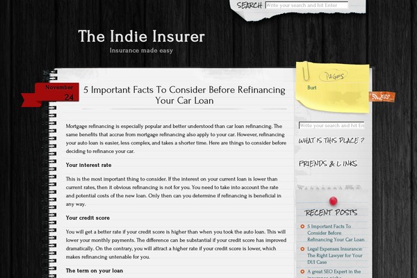 Anarcho Notepad theme site design template sample