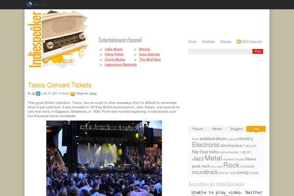 Yabloggy theme site design template sample