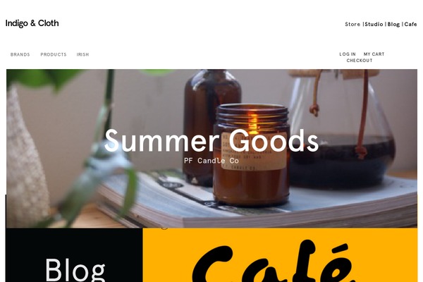 Indigo theme site design template sample