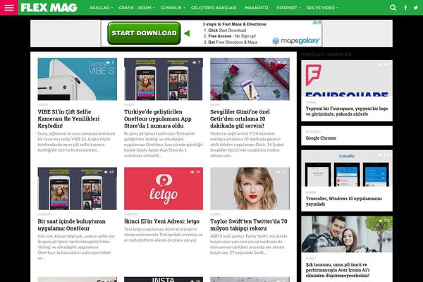 Flex Mag theme site design template sample