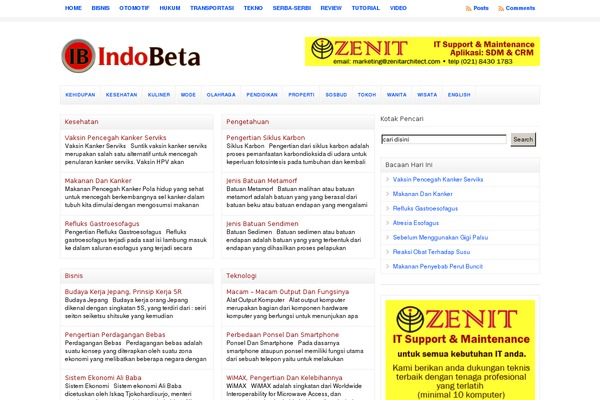 indobeta.com site used Simple Days