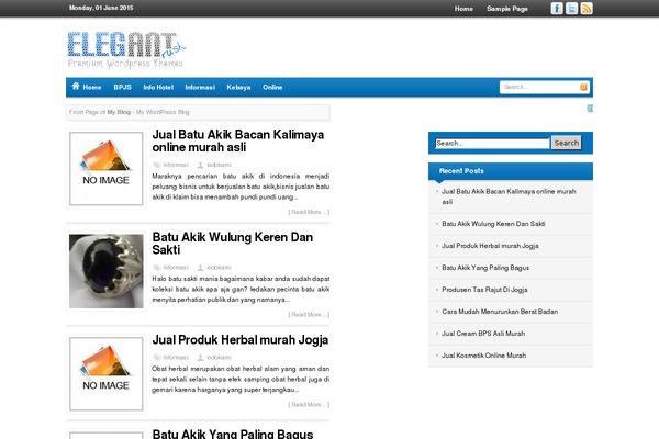Elegantrush theme site design template sample