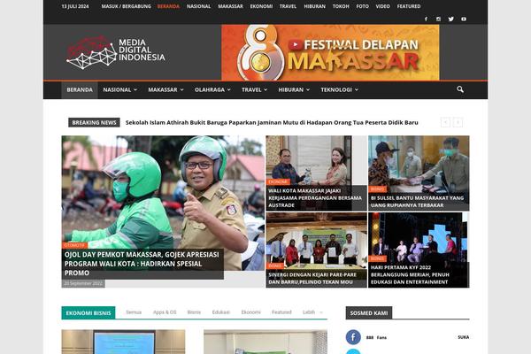 Newspaper theme site design template sample