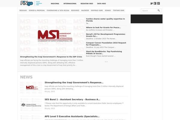 News theme site design template sample