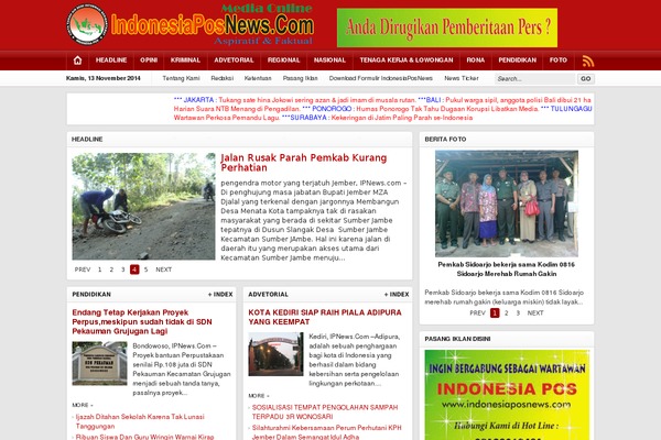 Ip theme site design template sample