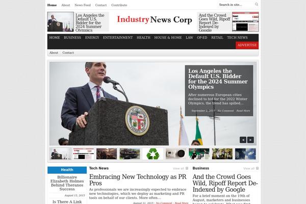 City Desk theme site design template sample