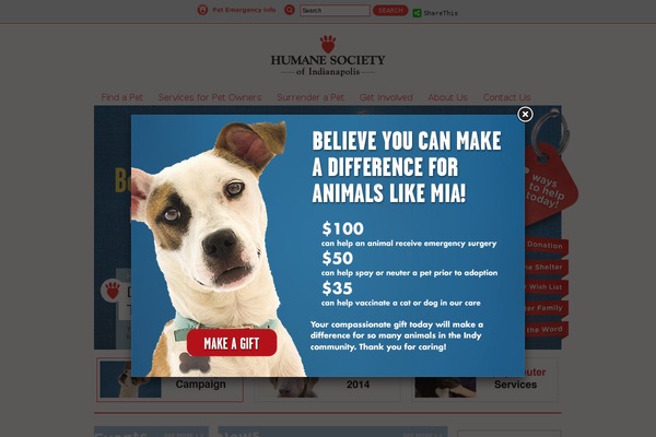 indyhumane.org site used Ihm
