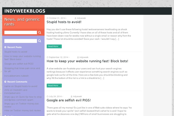 indyweekblogs.com site used Alpha Forte