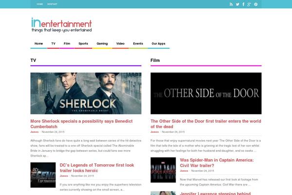 The Gossip theme site design template sample